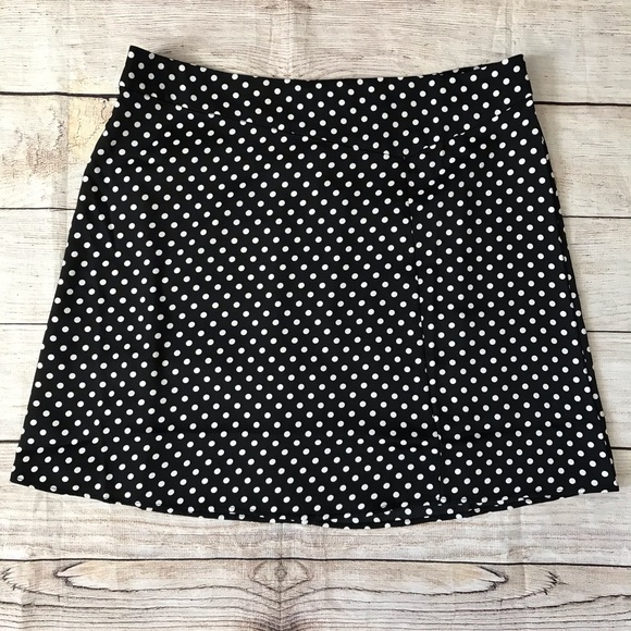 BCBGMaxazria Black and Polka Dot Skirt Size:12 - Picture 2 of 6